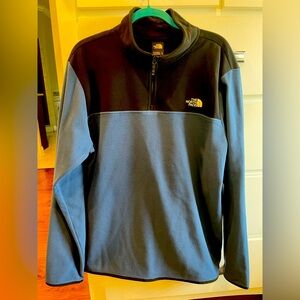 The North Face black blue fleece pullover